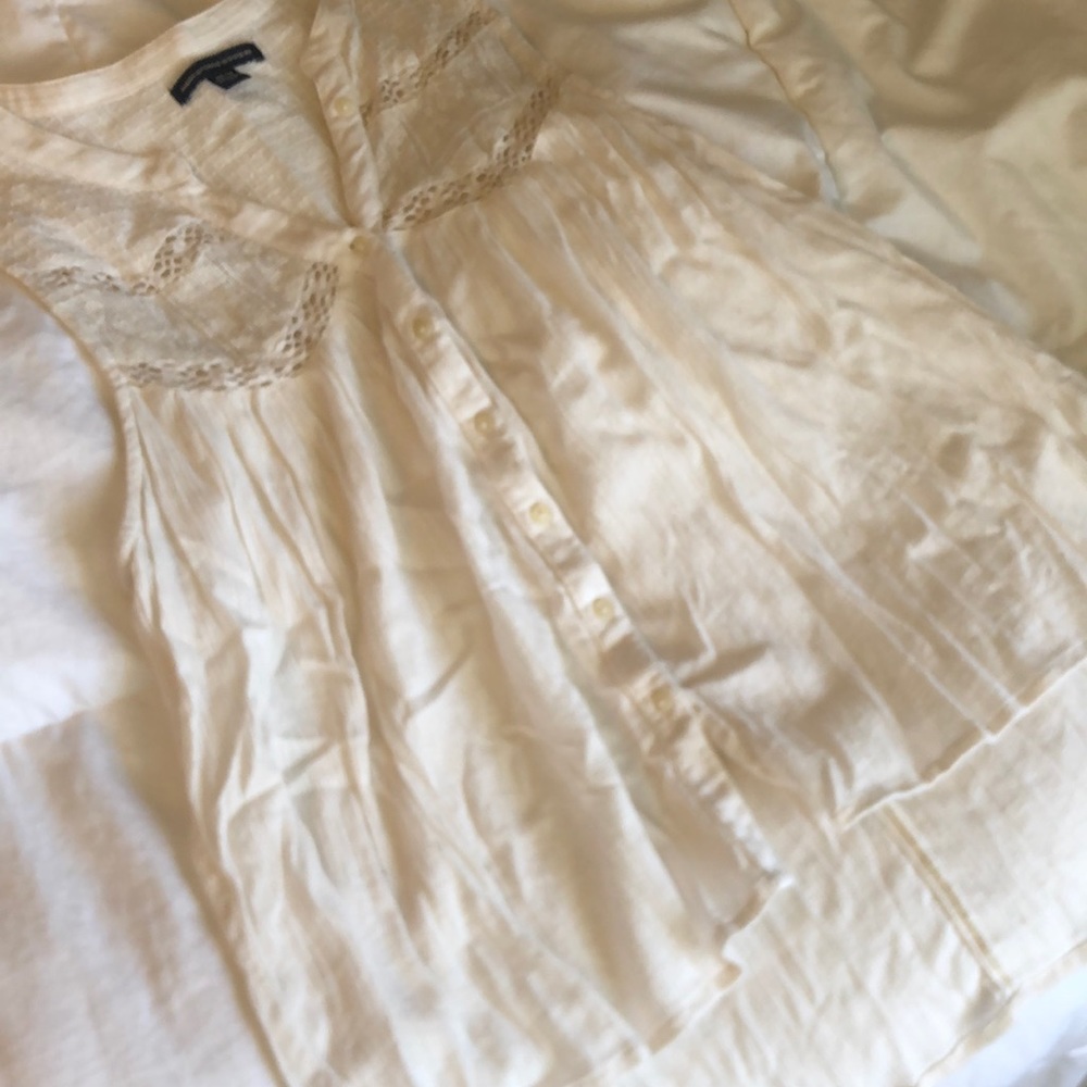 Lace Button Down Tank